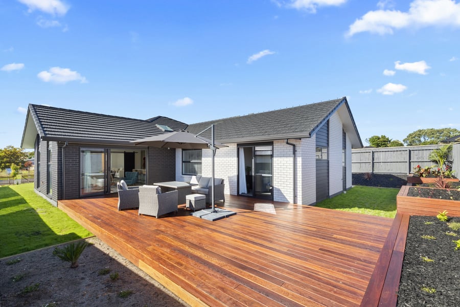 Grey Iron Bark Installed Deck in front of house